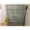 Image 1 : METAL & PLEXIGLASS CABINET-APPROX. 5FT X 5FT AND BULLETIN BOARD