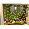 Image 2 : GROUP OF 5 ASSORTED SIZE YELLOW METAL SECURITY FOLD OUT GATES