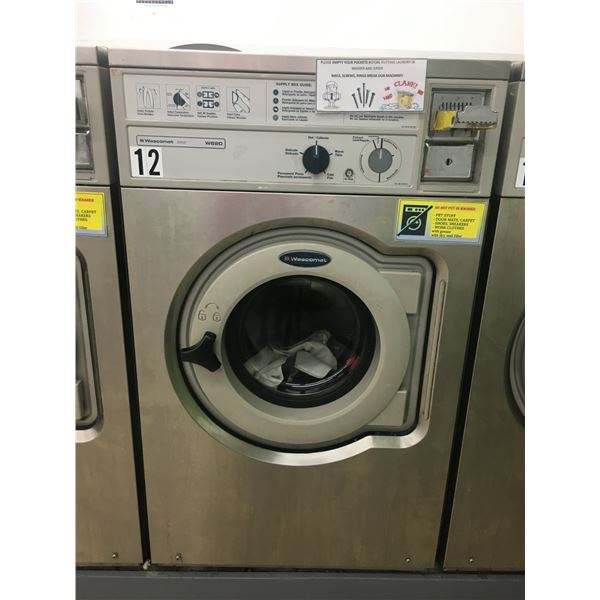 WASCOMAT JUNIOR W620 COIN OPERATED COMMERCIAL WASHING MACHINE #12 (S/S FRONT)