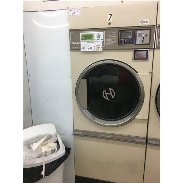 HUEBSCH ORIGINATORS 30 COMMERCIAL COIN OPERATED DRYER #7 (LIGHT BEIGE FRONT)