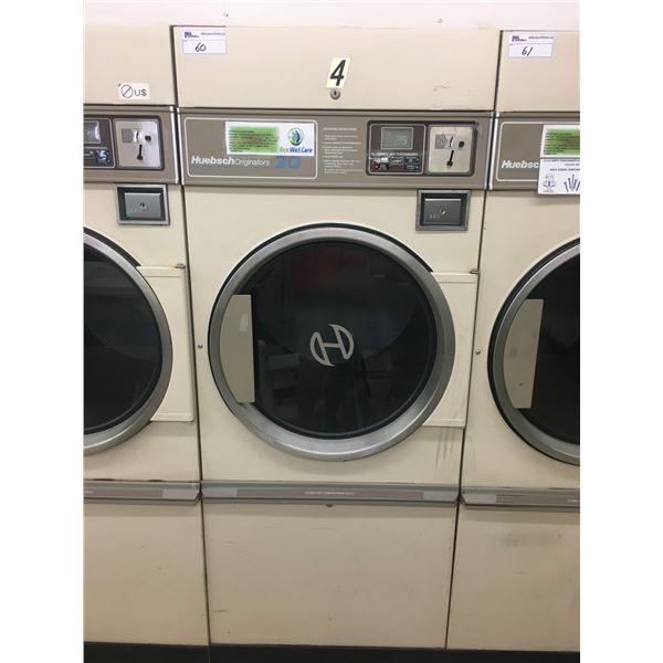 HUEBSCH ORIGINATORS 30 COMMERCIAL COIN OPERATED DRYER #4 (LIGHT BEIGE FRONT)