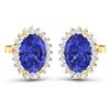 Image 3 : 14KT Yellow Gold 2.18ctw Tanzanite and Diamond Earrings