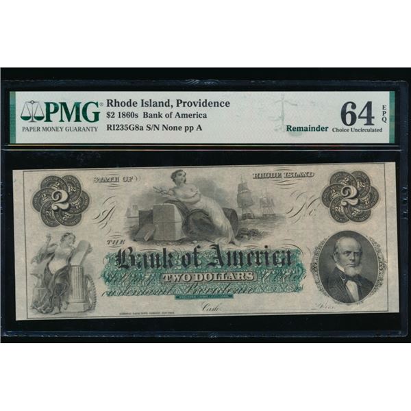 1860s $2 Providence RI Obsolete PMG 64EPQ
