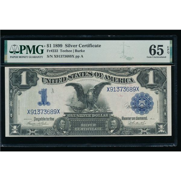 1899 $1 Black Eagle Silver Certificate PMG 65EPQ
