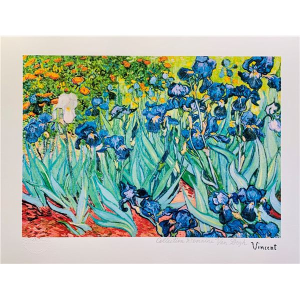Irises by Vincent Van Gogh Estate Signed Giclee