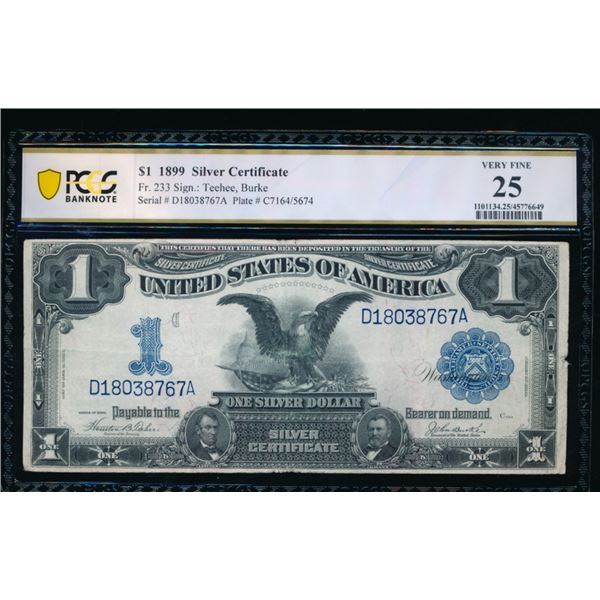 1899 $1 Black Eagle Silver Certificate PCGS 25