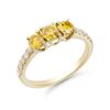 Image 2 : 14KT Yellow Gold 1.28ctw Yellow Diamond Ring
