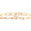 Image 2 : Plated 18KT Yellow Gold 3.60ctw Blue Topaz and Diamond Bracelet