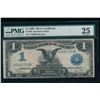 Image 1 : 1899 $1 Black Eagle Silver Certificate PMG 25