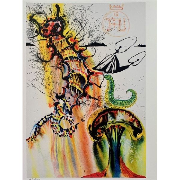 Dali Advice From A Caterpillar Facsimile Signed Numbered Giclee