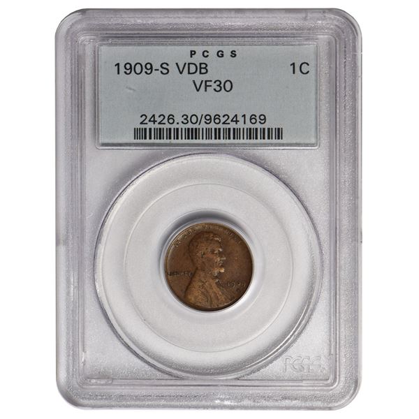 1909-S VDB Lincoln Cent PCGS VF30