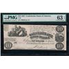 Image 1 : 1861 $10 T-28 Confederate PMG 63EPQ