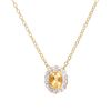 Image 1 : Plated 18KT Yellow Gold 0.82cts Citrine and Diamond Necklace