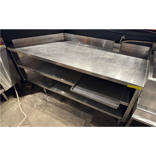 Stainless steel restaurant work table - approx. 62in x 24in x 30in