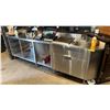 Image 1 : Stainless Steel multi-purpose work table w/ice well & sink attached - approx. 110in x 26in x 36in