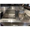 Image 2 : Stainless Steel multi-purpose work table w/ice well & sink attached - approx. 110in x 26in x 36in