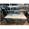 Image 1 : 4 Door Stainless Steel Refrigeration w/prep table & Hatco food warmers - approx. 67in x 33in x 68in(