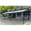 Image 2 : Complete Patio awning w/4 poles & curtains - approx. 44ft x 10ft