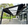 Image 3 : Complete Patio awning w/4 poles & curtains - approx. 44ft x 10ft