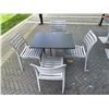 Image 1 : Complete set of Patio Furniture - includes 1 table (approx. 3ftft x 2ft) & 4 chairs