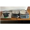 Image 1 : Group of 3 assorted weighing scales - includes WeighMax/MeasureTeK & San Jamar