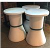 Image 1 : Group of 3 white stools