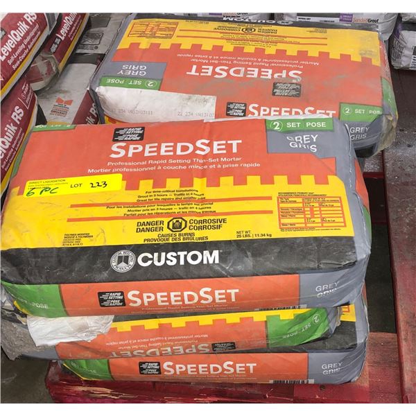 Custom Speedset Group of 6 Speed Set Includes Professional Rapid Setting Thin-Set Mortar