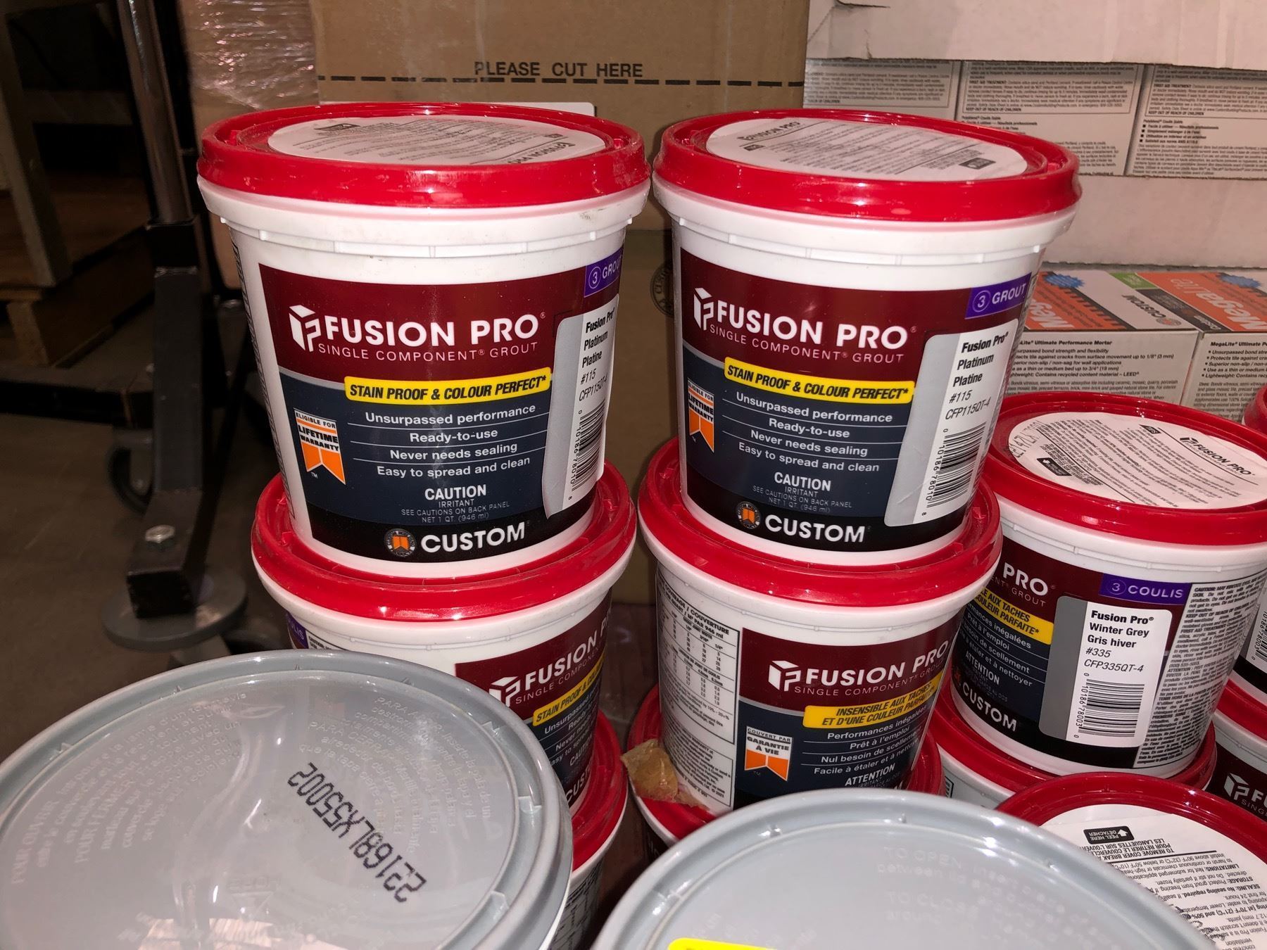 Large Group of Fusion Pro/ Simple Grout/ Tile Lab includes Stain Proof & Colour Perfect/ PreMixed