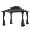 Image 1 : Hampton Bay -  Hard Top Gazebo - Approx. 12ft x 10ft x 9.6ft - Retail: $1200
