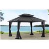 Image 7 : Hampton Bay -  Hard Top Gazebo - Approx. 12ft x 10ft x 9.6ft - Retail: $1200