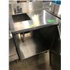 Image 2 : 28IN Stainless steel restaurant table w/Sink & storage cabinet