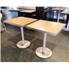 Image 2 : Group of 2 restaurant patio tables - 2ft x 2ft x 29in height