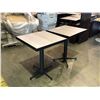 Image 2 : Group of 2 restaurant patio tables - 2ft x 2ft x 29in height