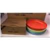 Image 2 : Box full of Molded Bamboo Dinnerware plates (Misc. Colours)