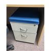 Image 2 : 5pc Office Furniture Set. - Includes  2pc L Table/ Office Chair/ 2 drawer Rolling File Cabinet/ Tabl