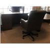 Image 4 : 3pc Office Furniture Set - 2pc L Table with 3 drawer Cabinet/ Office chair (Table Approx. 6 1/2ft wi