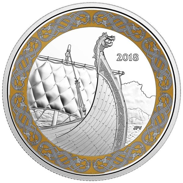 2018 $20 Norse Figureheads: The Dragon's Sail - Pure Silver Coin - Sold Out