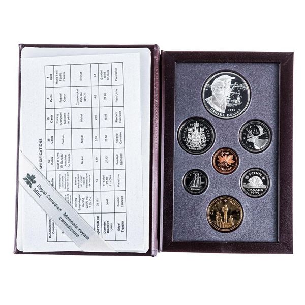 RCM 1995 Special Issue Proof Coin Set - Case Slightly Worn. Brown Case