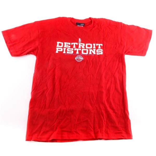 NBA Exclusive Collection -Detroit Pistons Vintage Red Tee Size M, 100% Cotton