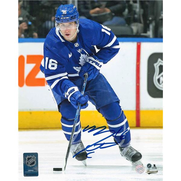 Marner,M Signed 8x10 Photo Leafs Action Blue-V - Toronto Maple Leafs - 58-619