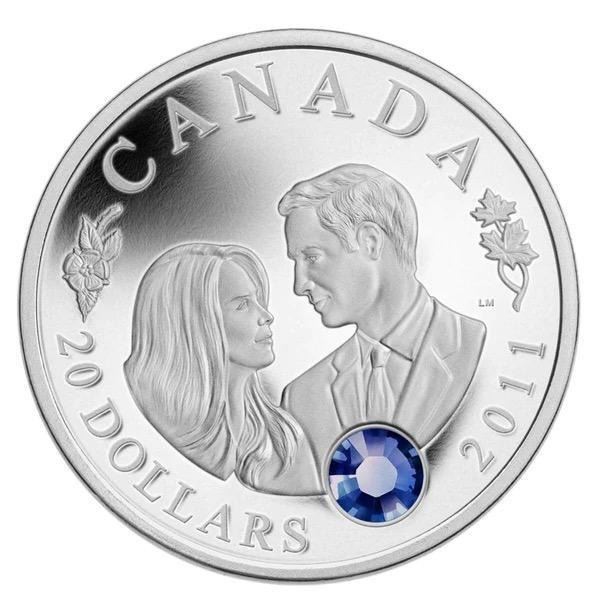 2011 $20 H.R.H. Prince William of Wales and Miss Catherine Middleton - Pure Silver Coin