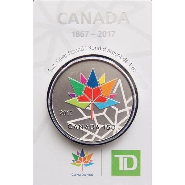 Canada 1867-1967 1oz. .999 Fine Pure Silver Round Canada 150 Sealed