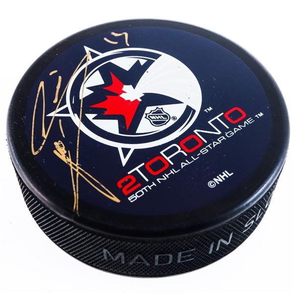 NHL ALL STAR 2000 -Logo Puck Autographed -Mats Sundin