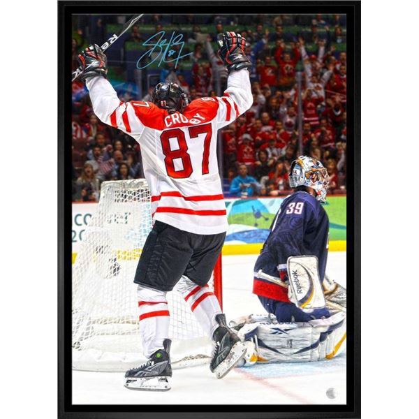 Crosby,S Signed 20x29 Canvas Framed Canada Golden Goal-V - Team Canada - 87-809