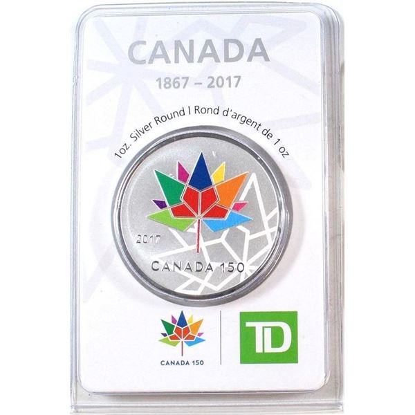 Canada 1867-2017 Canada 150 .999 Fine Silver 1 oz. Round