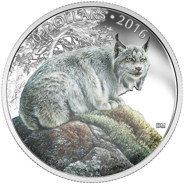 2016 $20 Majestic Animals II: The Commanding Canadian Lynx - Pure Silver Coin