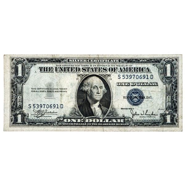 1935 USA Silver Certificate Blue Seal