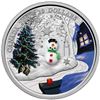 Image 1 : 2014 $20 Venetian Glass Snowman - Pure Silver Coin, Stock Photo Used For Listing, Coin May Show Some