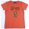 Image 1 : Retro "JUNK FOODS" Tee "Sugar Snacks" Graphic Orange Size Large