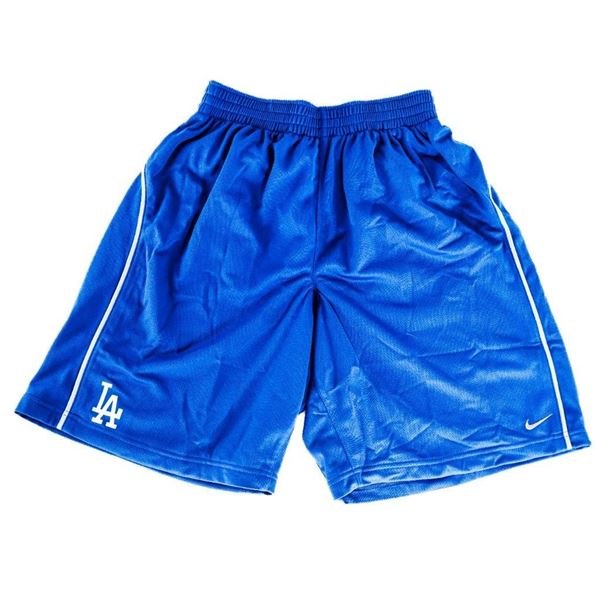 NIKE Team Authentic Training Shorts Royal Blue Size M Dodgers